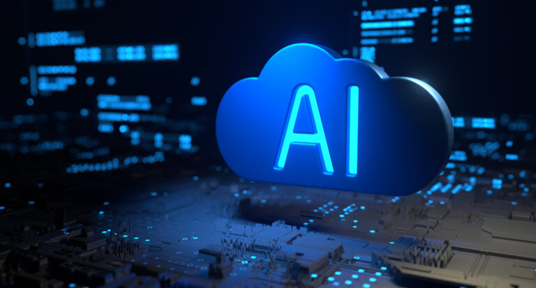 artificial intelligence ai on cloud circuit board