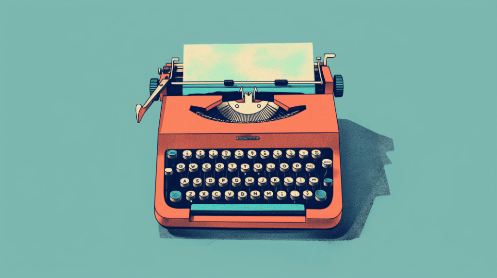 nuneybits Typewriter in the style of Jean Jullien 0f7fffbe 31f9 421f 8c77 73eab8506c64