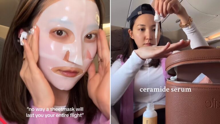 in flight skincare split