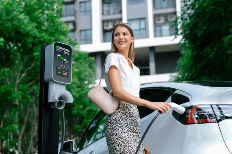 person electric vehicle charging