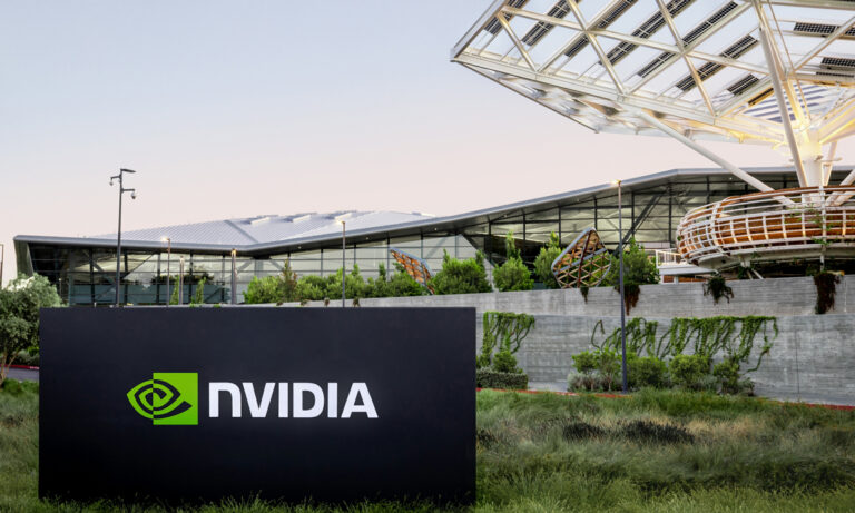 1734453119 nvidia headquarters outside with black nvidia sign with nvidia logo