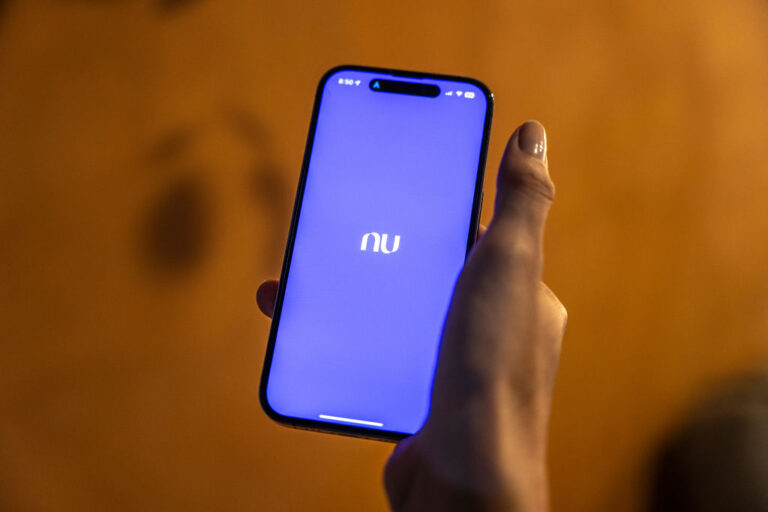 nu holdings logo on smartphone nu