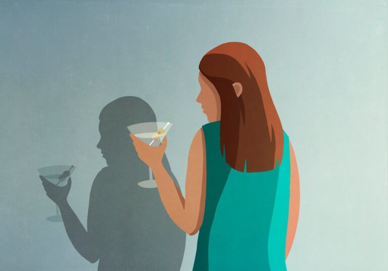 Woman with martini