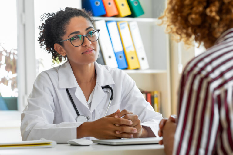 physician talking to patient