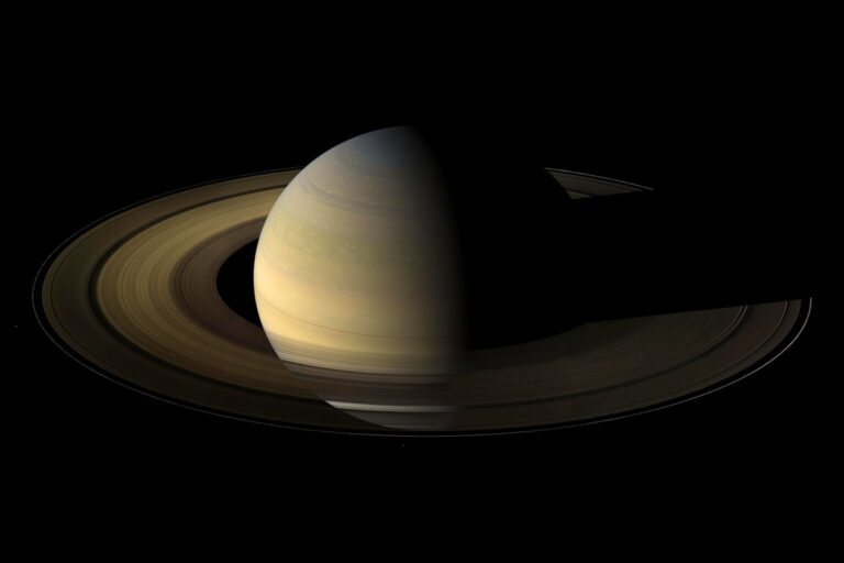 saturn at equinox by cassini