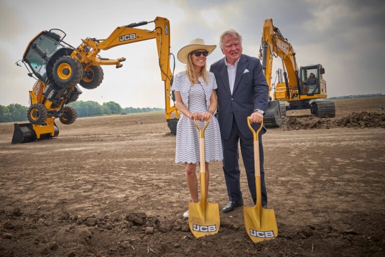 1717653542 lord bamford with his daughter alice at the ground breaking ceremony