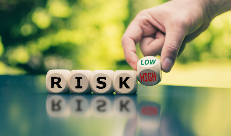 cubes form the word risk high or low 1155623694